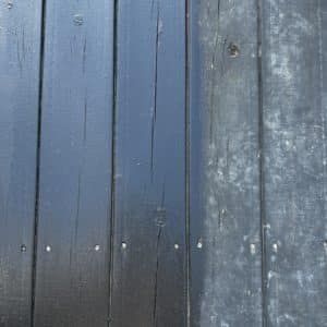 Before and after application of Decking Paint in Black by This Is Mothership