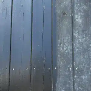 Before and after application of Decking Paint in Black by This Is Mothership