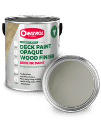 Stone Decking Paint swatch with tin