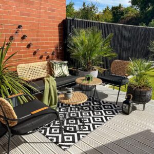 Traditional Grey Decking Paint - 1.5 years later by @Tiny_Victorian_home