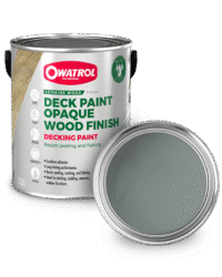 Traditional Stone Decking Paint swatch with tin