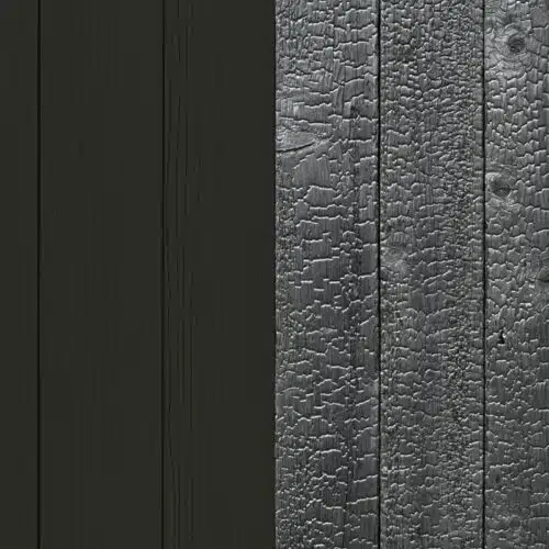 Black wood paint vs shou sugi ban