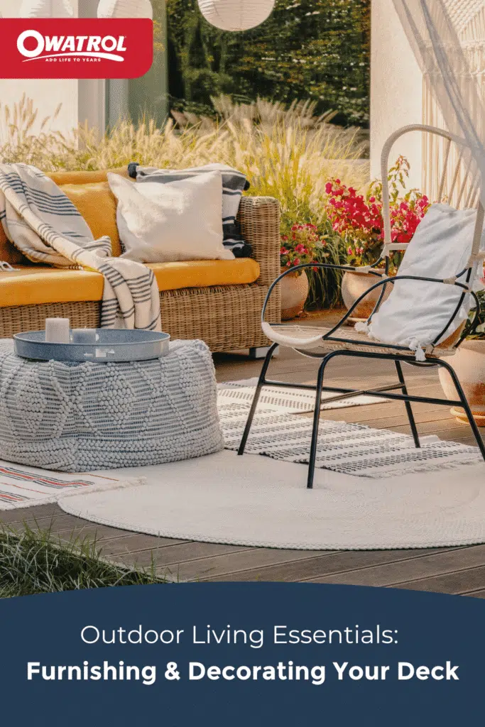 Outdoor Living Essentials Furnishing & Decorating Your Deck - Pinterest