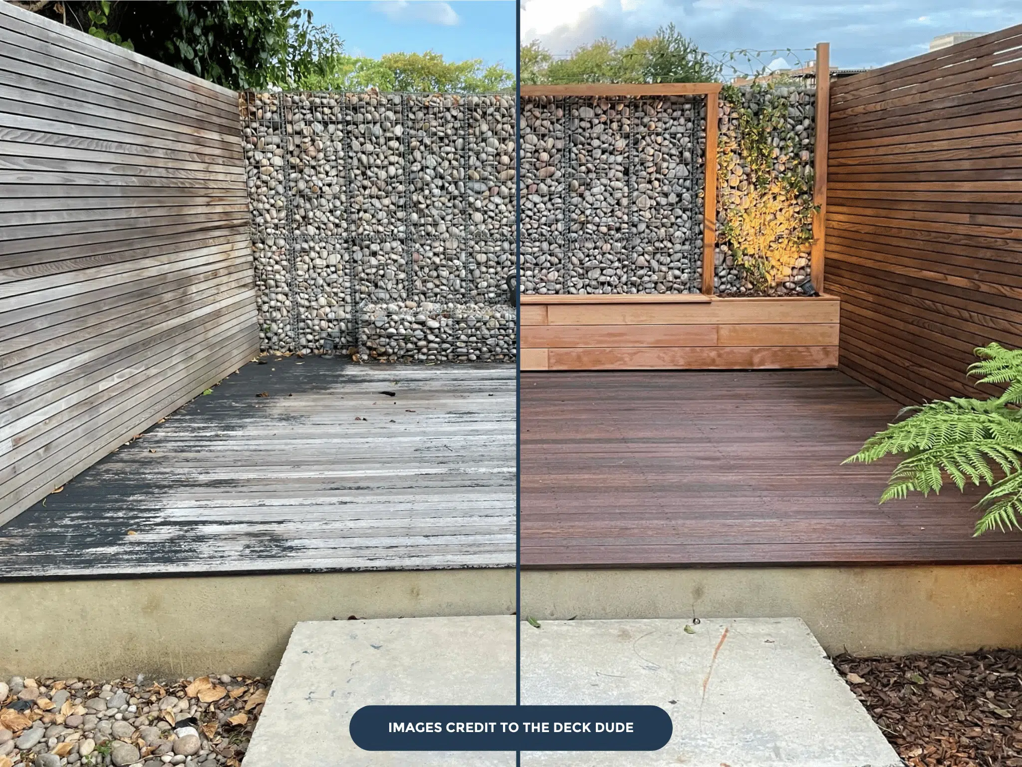 Garden before & after by The Deck Dude