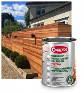 Textrol on garden fence