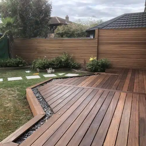 red balau deck after D1 Pro and cedar fence after Aquadecks - by Roger