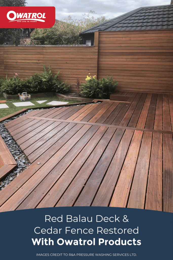 red balau deck and cedar fence restored with Owatrol by Roger - Pinterest
