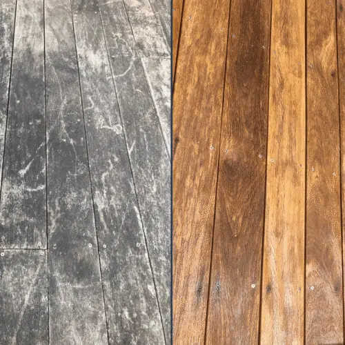 iroko deck before and after by R&A Pressure Washing Services