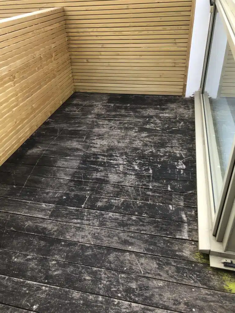 prepdeck net-trol aquadecks on iroko deck by Roger - before