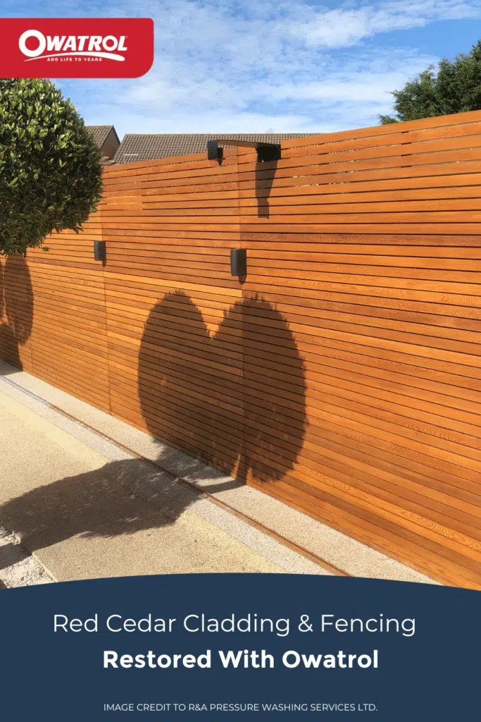 red cedar cladding and fencing restored with owatrol by Roger - Pinterest
