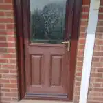 Polytrol on brown composite front door