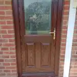 Polytrol on brown composite front door