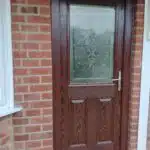 Polytrol on brown composite front door