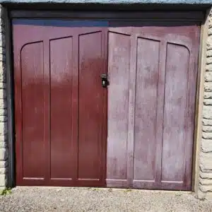 During application of Polytrol on garage door