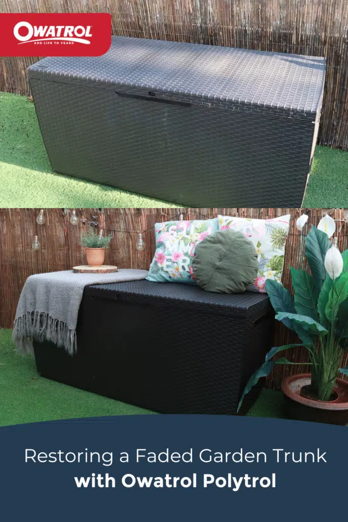 Restoring a faded garden trunk with Polytrol - Pinterest