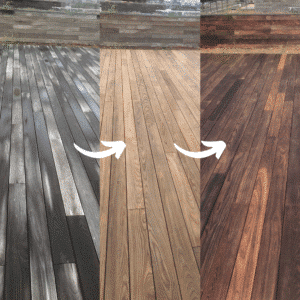 before, during, after Owatrol by Roger square