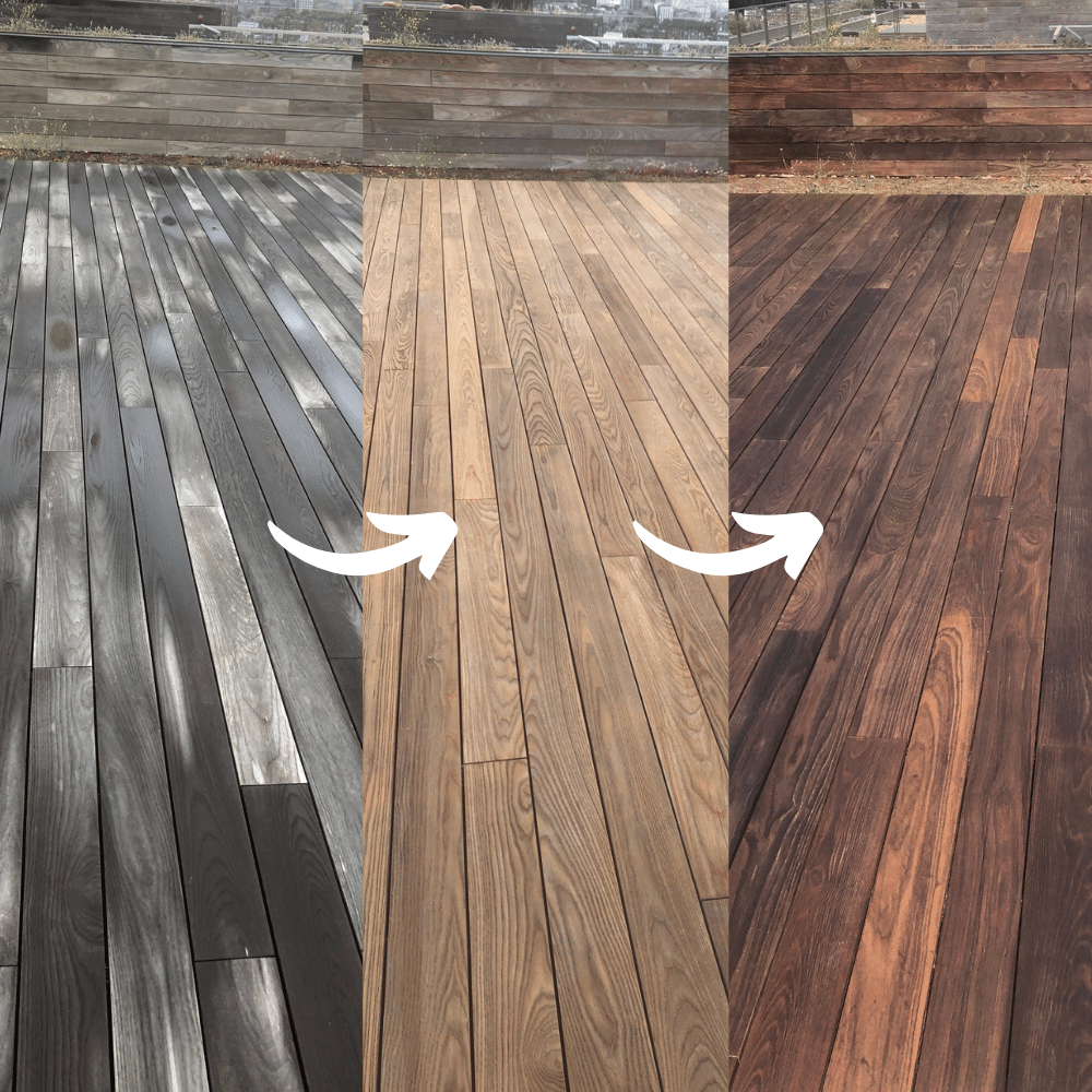 before, during, after Owatrol by Roger square