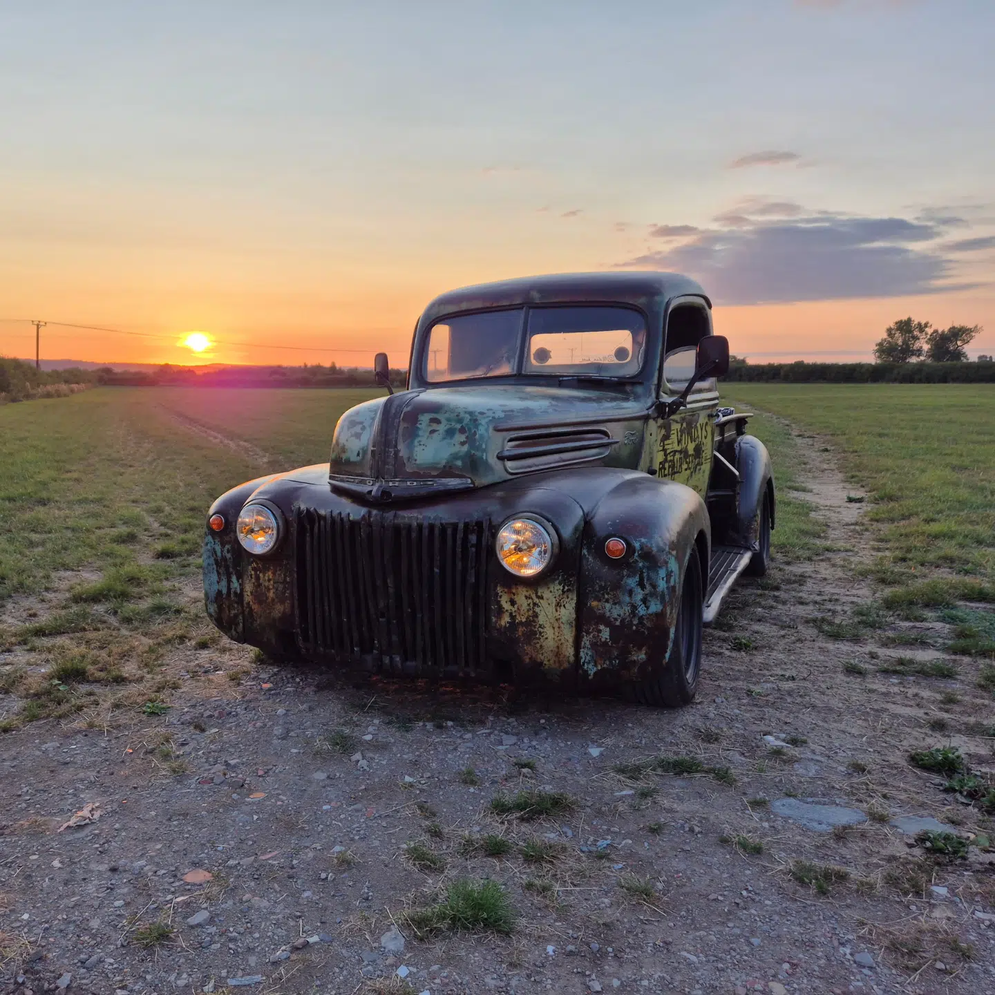 1947 Ford Jailbar finished with Owatrol Oil in a field by Dan Hutt